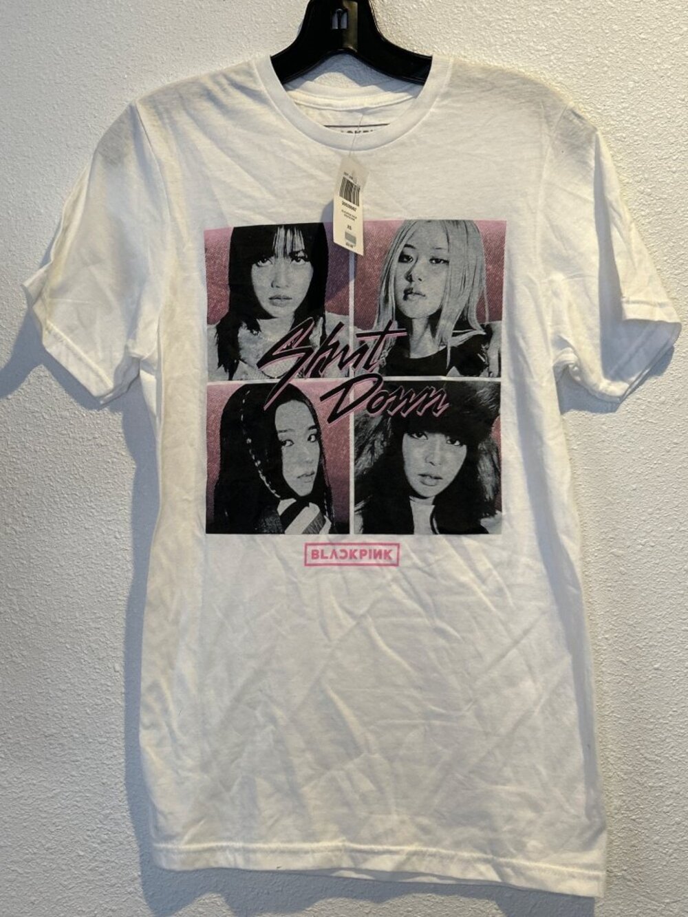 BLACKPINK KPOP Shut Down Portrait T-Shirt White Size XS NEW!